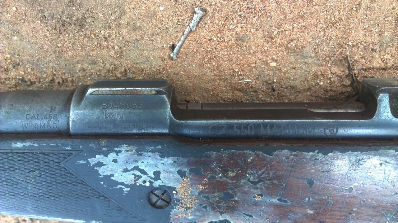 Serial number displayed on CZ hunting rifle recovered near Giriyondo border post in Kruger